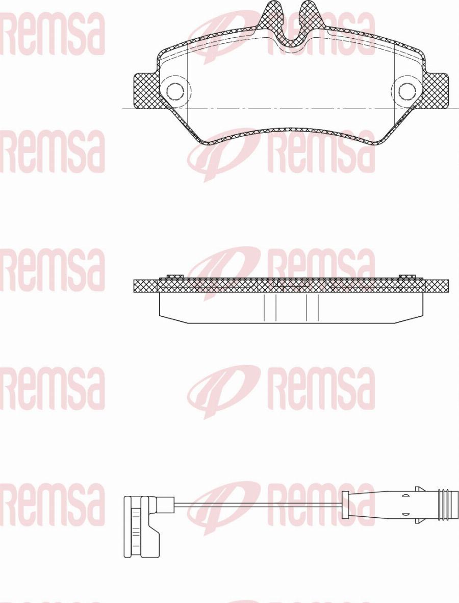 Remsa 1246.02 - Kit de plaquettes de frein, frein à disque cwaw.fr