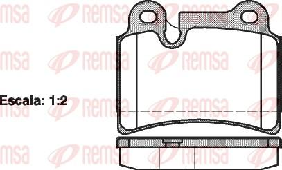 Remsa 1240.00 - Kit de plaquettes de frein, frein à disque cwaw.fr