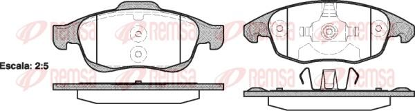 Remsa 1248.00 - Kit de plaquettes de frein, frein à disque cwaw.fr