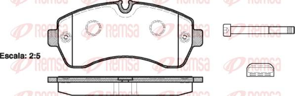 Remsa 1243.00 - Kit de plaquettes de frein, frein à disque cwaw.fr