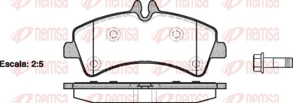 Remsa 1247.00 - Kit de plaquettes de frein, frein à disque cwaw.fr