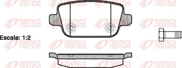 Remsa 1256.00 - Kit de plaquettes de frein, frein à disque cwaw.fr