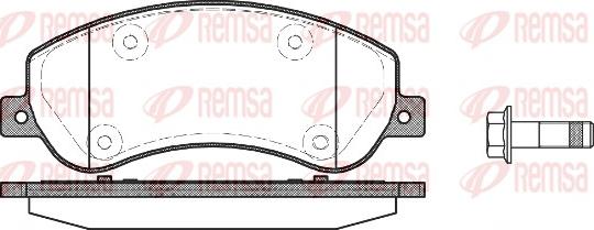 Remsa 1250.00 - Kit de plaquettes de frein, frein à disque cwaw.fr