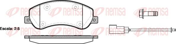 Remsa 1250.02 - Kit de plaquettes de frein, frein à disque cwaw.fr