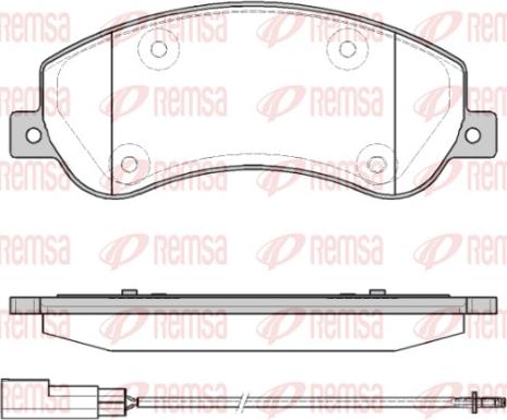 Remsa 1250.11 - Kit de plaquettes de frein, frein à disque cwaw.fr