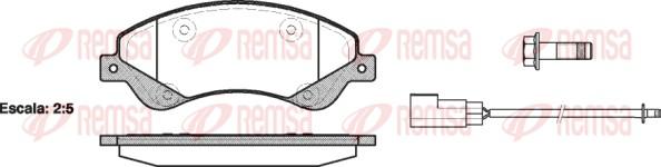 Remsa 1251.02 - Kit de plaquettes de frein, frein à disque cwaw.fr