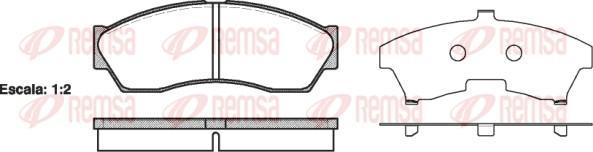 Remsa 1253.00 - Kit de plaquettes de frein, frein à disque cwaw.fr