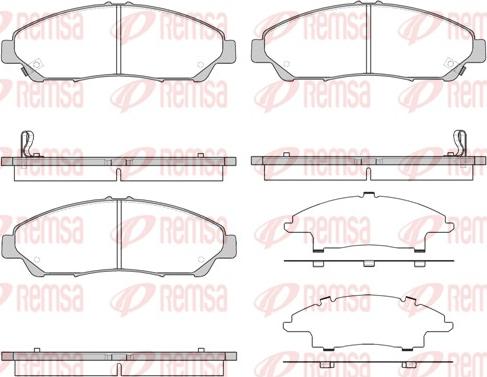 Remsa 1269.02 - Kit de plaquettes de frein, frein à disque cwaw.fr