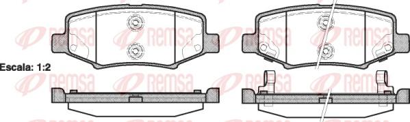 Remsa 1264.02 - Kit de plaquettes de frein, frein à disque cwaw.fr