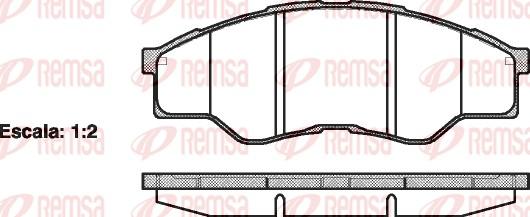 Remsa 1266.00 - Kit de plaquettes de frein, frein à disque cwaw.fr