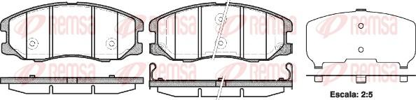 Remsa 1261.12 - Kit de plaquettes de frein, frein à disque cwaw.fr