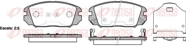 Remsa 1204.02 - Kit de plaquettes de frein, frein à disque cwaw.fr