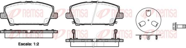 Remsa 1205.02 - Kit de plaquettes de frein, frein à disque cwaw.fr