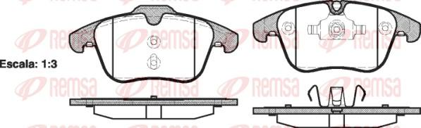 Remsa 1219.00 - Kit de plaquettes de frein, frein à disque cwaw.fr