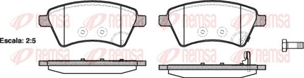 Remsa 1215.01 - Kit de plaquettes de frein, frein à disque cwaw.fr