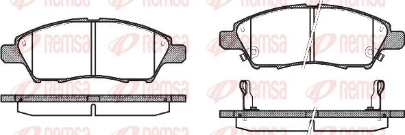 Remsa 1210.02 - Kit de plaquettes de frein, frein à disque cwaw.fr