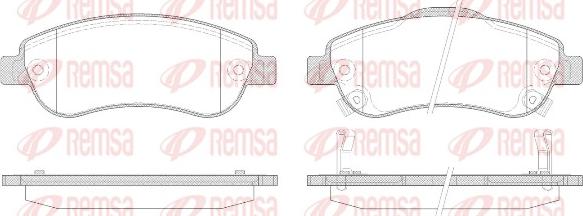 Remsa 1289.02 - Kit de plaquettes de frein, frein à disque cwaw.fr