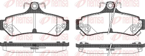 Remsa 1285.12 - Kit de plaquettes de frein, frein à disque cwaw.fr