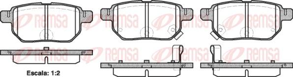 Remsa 1286.02 - Kit de plaquettes de frein, frein à disque cwaw.fr