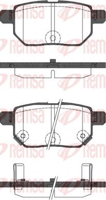 Remsa 1286.22 - Kit de plaquettes de frein, frein à disque cwaw.fr