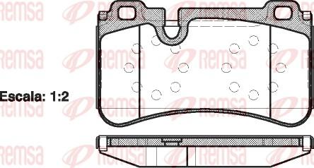 Remsa 1280.00 - Kit de plaquettes de frein, frein à disque cwaw.fr