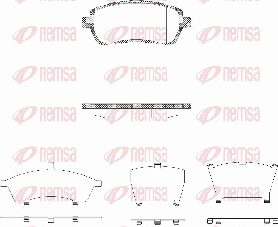 Remsa 1281.10 - Kit de plaquettes de frein, frein à disque cwaw.fr