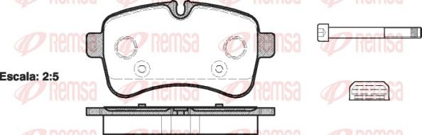 Remsa 1282.00 - Kit de plaquettes de frein, frein à disque cwaw.fr