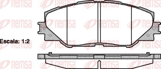 Remsa 1234.00 - Kit de plaquettes de frein, frein à disque cwaw.fr