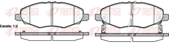 Remsa 1235.02 - Kit de plaquettes de frein, frein à disque cwaw.fr