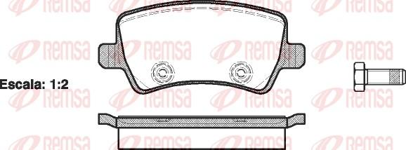 Remsa 1236.00 - Kit de plaquettes de frein, frein à disque cwaw.fr