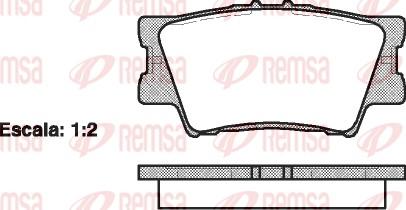 Remsa 1231.00 - Kit de plaquettes de frein, frein à disque cwaw.fr