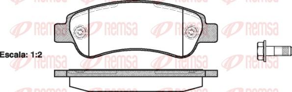 Remsa 1238.00 - Kit de plaquettes de frein, frein à disque cwaw.fr