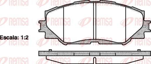 Remsa 1232.00 - Kit de plaquettes de frein, frein à disque cwaw.fr