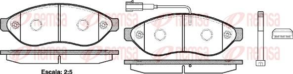 Remsa 1237.01 - Kit de plaquettes de frein, frein à disque cwaw.fr