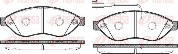 Remsa 1237.12 - Kit de plaquettes de frein, frein à disque cwaw.fr