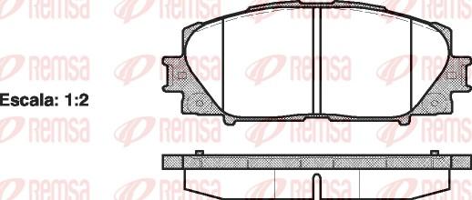 Remsa 1224.00 - Kit de plaquettes de frein, frein à disque cwaw.fr