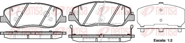 Remsa 1226.02 - Kit de plaquettes de frein, frein à disque cwaw.fr