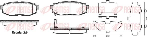 Remsa 1228.01 - Kit de plaquettes de frein, frein à disque cwaw.fr