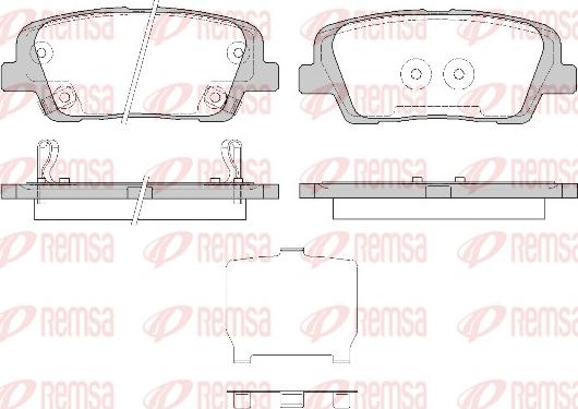 Remsa 1274.42 - Kit de plaquettes de frein, frein à disque cwaw.fr