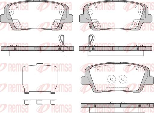 Remsa 1274.09 - Kit de plaquettes de frein, frein à disque cwaw.fr