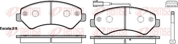 Remsa 1275.01 - Kit de plaquettes de frein, frein à disque cwaw.fr