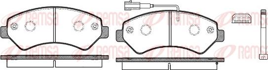 Remsa 1275.12 - Kit de plaquettes de frein, frein à disque cwaw.fr