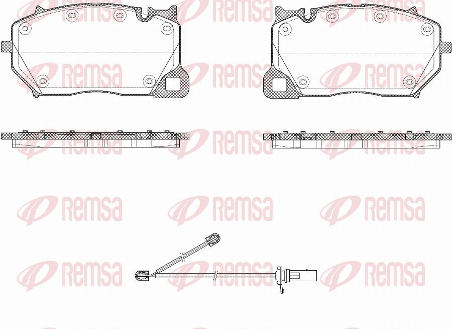 Remsa 1743.00 - Kit de plaquettes de frein, frein à disque cwaw.fr