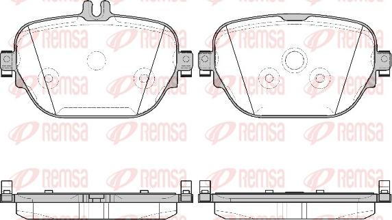 Remsa 1725.08 - Kit de plaquettes de frein, frein à disque cwaw.fr