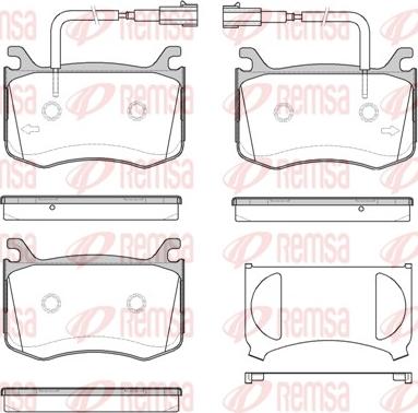 Remsa 1721.02 - Kit de plaquettes de frein, frein à disque cwaw.fr