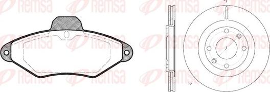 Remsa 8438.00 - Kit de freins, frein à disques cwaw.fr