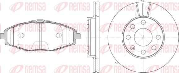 Remsa 8696.01 - Kit de freins, frein à disques cwaw.fr