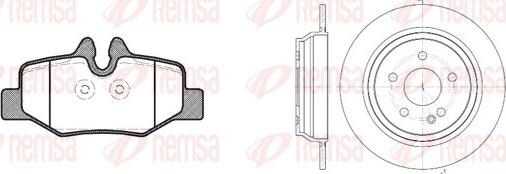 Remsa 81110.00 - Kit de plaquettes de frein, frein à disque cwaw.fr