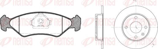 Remsa 8285.00 - Kit de freins, frein à disques cwaw.fr