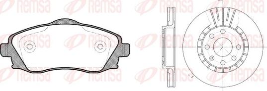 Remsa 8774.02 - Kit de freins, frein à disques cwaw.fr